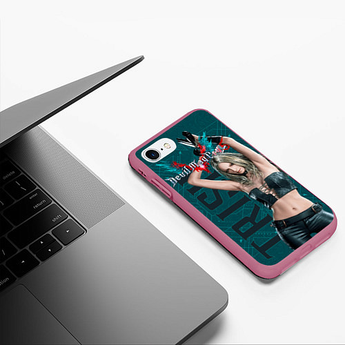 Чехол iPhone 7/8 матовый Trish / 3D-Малиновый – фото 3