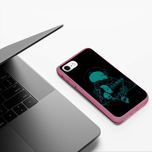 Чехол iPhone 7/8 матовый GITS Scarlett / 3D-Малиновый – фото 3