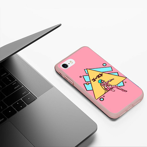 Чехол iPhone 7/8 матовый Motoko Art / 3D-Светло-розовый – фото 3