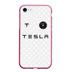 Чехол iPhone 7/8 матовый INTER MIAMI FC TESLA KIT, цвет: 3D-малиновый