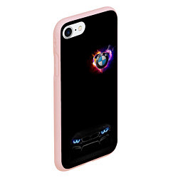 Чехол iPhone 7/8 матовый BMW Car, цвет: 3D-светло-розовый — фото 2