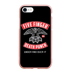 Чехол iPhone 7/8 матовый Five Finger Death Punch 5FDP, цвет: 3D-светло-розовый