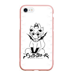 Чехол iPhone 7/8 матовый Черный демон Аста и Неро, цвет: 3D-светло-розовый