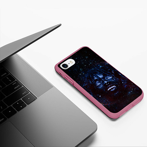 Чехол iPhone 7/8 матовый XXXtentacion / 3D-Малиновый – фото 3