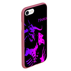 Чехол iPhone 7/8 матовый Hades demon, цвет: 3D-малиновый — фото 2