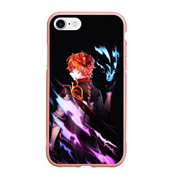 Чехол iPhone 7/8 матовый ТАРТАЛЬЯ - GENSHIN IMPACT NEON, цвет: 3D-светло-розовый