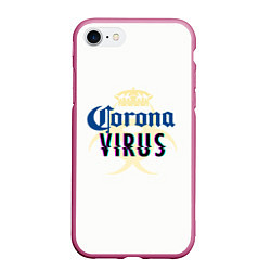 Чехол iPhone 7/8 матовый Корона Виоус, цвет: 3D-малиновый
