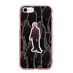 Чехол iPhone 7/8 матовый Роберт Паттинсон Мем, цвет: 3D-светло-розовый