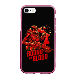 Чехол iPhone 7/8 матовый Bound of blood, цвет: 3D-малиновый