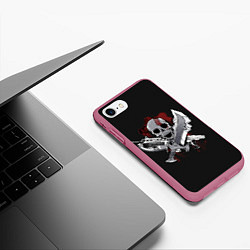 Чехол iPhone 7/8 матовый Gears of war, цвет: 3D-малиновый — фото 2