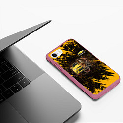 Чехол iPhone 7/8 матовый Chevrolet, цвет: 3D-малиновый — фото 2