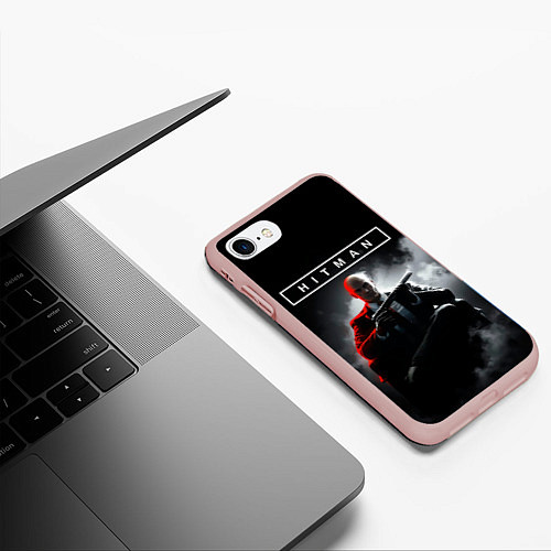 Чехол iPhone 7/8 матовый Killer 47 / 3D-Светло-розовый – фото 3