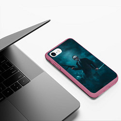 Чехол iPhone 7/8 матовый Chains, цвет: 3D-малиновый — фото 2