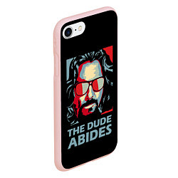 Чехол iPhone 7/8 матовый The Dude Abides Лебовски, цвет: 3D-светло-розовый — фото 2