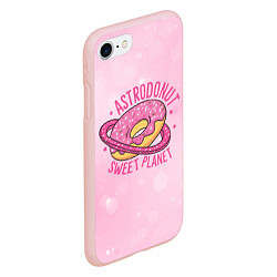 Чехол iPhone 7/8 матовый Планета Пончик, цвет: 3D-светло-розовый — фото 2