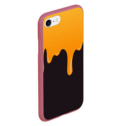 Чехол iPhone 7/8 матовый Капающий мёд Dripping Honey, цвет: 3D-малиновый — фото 2