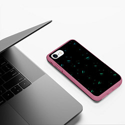 Чехол iPhone 7/8 матовый Smile in the dark, цвет: 3D-малиновый — фото 2