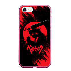 Чехол iPhone 7/8 матовый BERSERK red краска