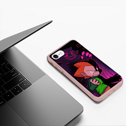 Чехол iPhone 7/8 матовый Friday Night Funkin FNF, цвет: 3D-светло-розовый — фото 2