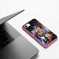 Чехол iPhone 7/8 матовый Девушка дикого запада RDR, цвет: 3D-малиновый — фото 2