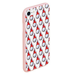 Чехол iPhone 7/8 матовый Волейбол, цвет: 3D-светло-розовый — фото 2