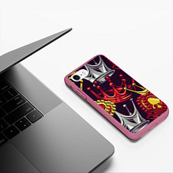 Чехол iPhone 7/8 матовый КОРОЛЕВСКИЙ БАГРОВЫЙ 3D, цвет: 3D-малиновый — фото 2