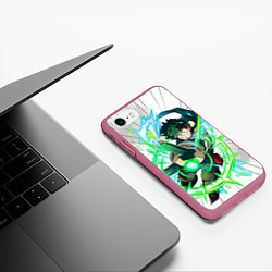 Чехол iPhone 7/8 матовый ДЭКУ Boku no Hero Academia, цвет: 3D-малиновый — фото 2