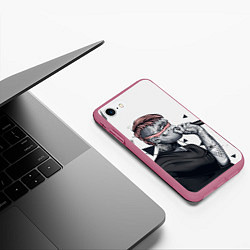 Чехол iPhone 7/8 матовый Blind Lil Peep, цвет: 3D-малиновый — фото 2
