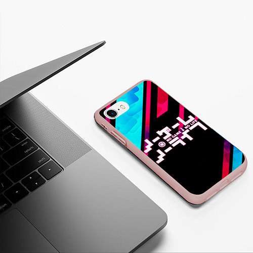 Чехол iPhone 7/8 матовый NO GAME NO LIFE LOGO / 3D-Светло-розовый – фото 3