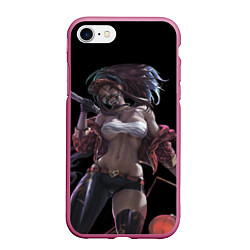 Чехол iPhone 7/8 матовый KDA- Akali, цвет: 3D-малиновый