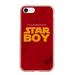Чехол iPhone 7/8 матовый The Weeknd - Star Boy, цвет: 3D-светло-розовый