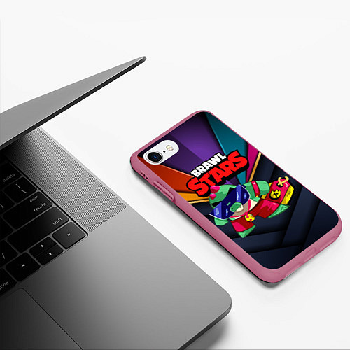 Чехол iPhone 7/8 матовый Базз Buzz Brawl Stars / 3D-Малиновый – фото 3