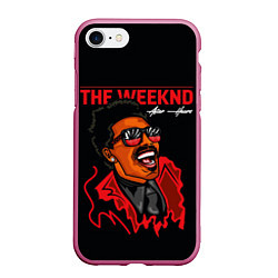 Чехол iPhone 7/8 матовый The Weeknd - After Hours, цвет: 3D-малиновый