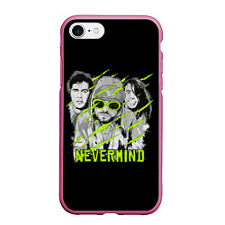 Чехол iPhone 7/8 матовый Nevermind, цвет: 3D-малиновый