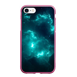 Чехол iPhone 7/8 матовый Галактическое сияние, цвет: 3D-малиновый