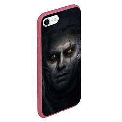 Чехол iPhone 7/8 матовый THE WITCHER ГЕРАЛЬТ GERALT, цвет: 3D-малиновый — фото 2