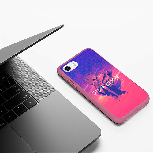 Чехол iPhone 7/8 матовый Лиара / 3D-Малиновый – фото 3