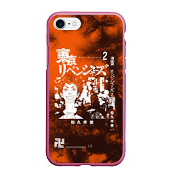 Чехол iPhone 7/8 матовый Такэмити Tokyo Revengers, цвет: 3D-малиновый
