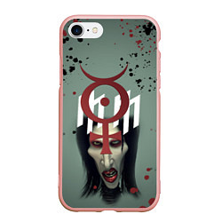 Чехол iPhone 7/8 матовый Marilyn Manson Мерилин Мэнсон Z, цвет: 3D-светло-розовый