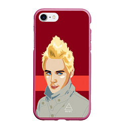 Чехол iPhone 7/8 матовый 30 SECONDS TO MARS Jared Leto спина Z, цвет: 3D-малиновый