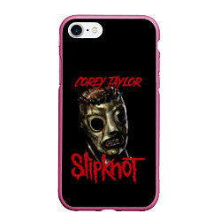 Чехол iPhone 7/8 матовый COREY TAYLOR SLIPKNOT СЛИПКНОТ Z, цвет: 3D-малиновый