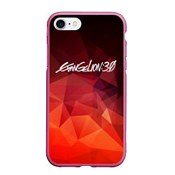 Чехол iPhone 7/8 матовый Evangelion 3 0 Евангелион 3 0 Z, цвет: 3D-малиновый