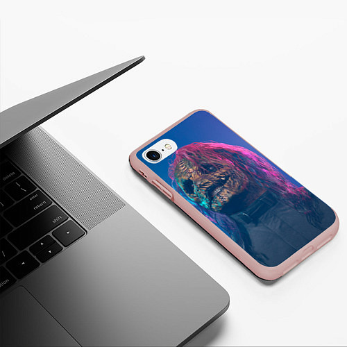 Чехол iPhone 7/8 матовый Corey Taylor / 3D-Светло-розовый – фото 3