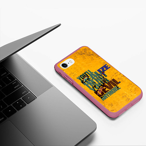 Чехол iPhone 7/8 матовый Corey Taylor / 3D-Малиновый – фото 3