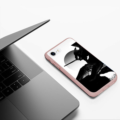 Чехол iPhone 7/8 матовый ЗАКАТ ЕВАНГЕЛИОН / 3D-Светло-розовый – фото 3