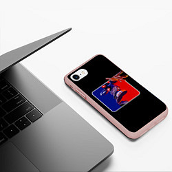 Чехол iPhone 7/8 матовый Logo LB, цвет: 3D-светло-розовый — фото 2