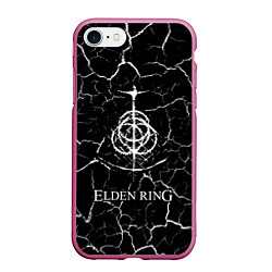 Чехол iPhone 7/8 матовый Elden Ring - Cracks, цвет: 3D-малиновый