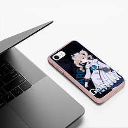 Чехол iPhone 7/8 матовый Барбара Genshin Impact, цвет: 3D-светло-розовый — фото 2