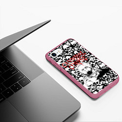Чехол iPhone 7/8 матовый Cannibal Corpse Труп Каннибала Z, цвет: 3D-малиновый — фото 2