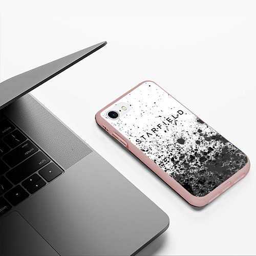 Чехол iPhone 7/8 матовый Starfield - Powder / 3D-Светло-розовый – фото 3